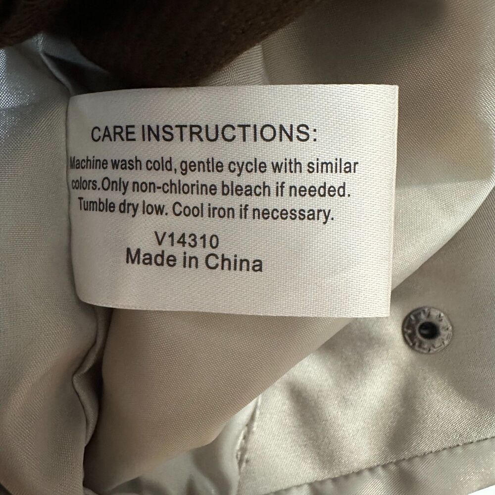 Gallery New York Raincoat Jacket Women’s XLP Petite Taupe Pleated Collar NWT - Picture 8 of 12